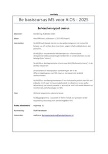 8e basiscursus MS voor aios